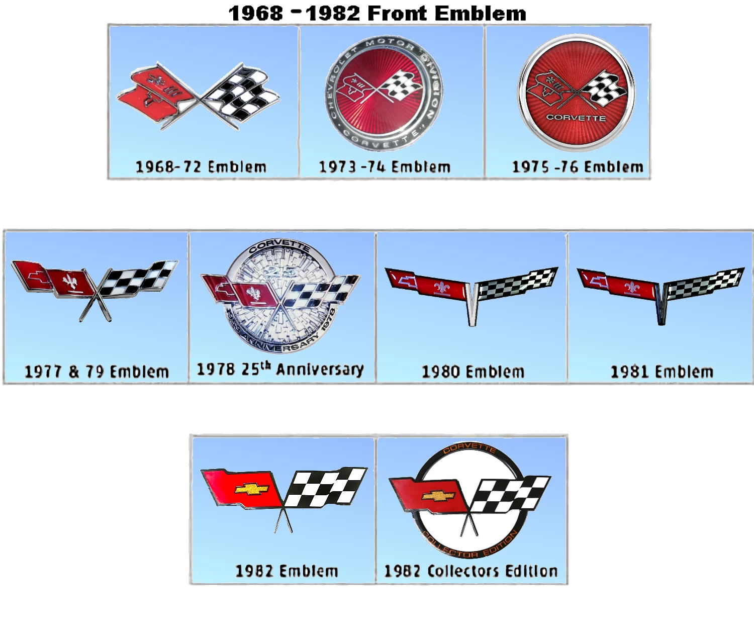 Corvette Generations/C3/C3  Hood Emblems.webp